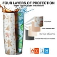 thumbnail image 7 of 20oz Tumblers White Christmas Gingerbread Man Pattern Stainless Steel Vacuum Insulated Double Wall Travel Tumbler Cups Mug with Lid and Straw,Cleaning Brush for Cold & Hot Drinks, 7 of 7