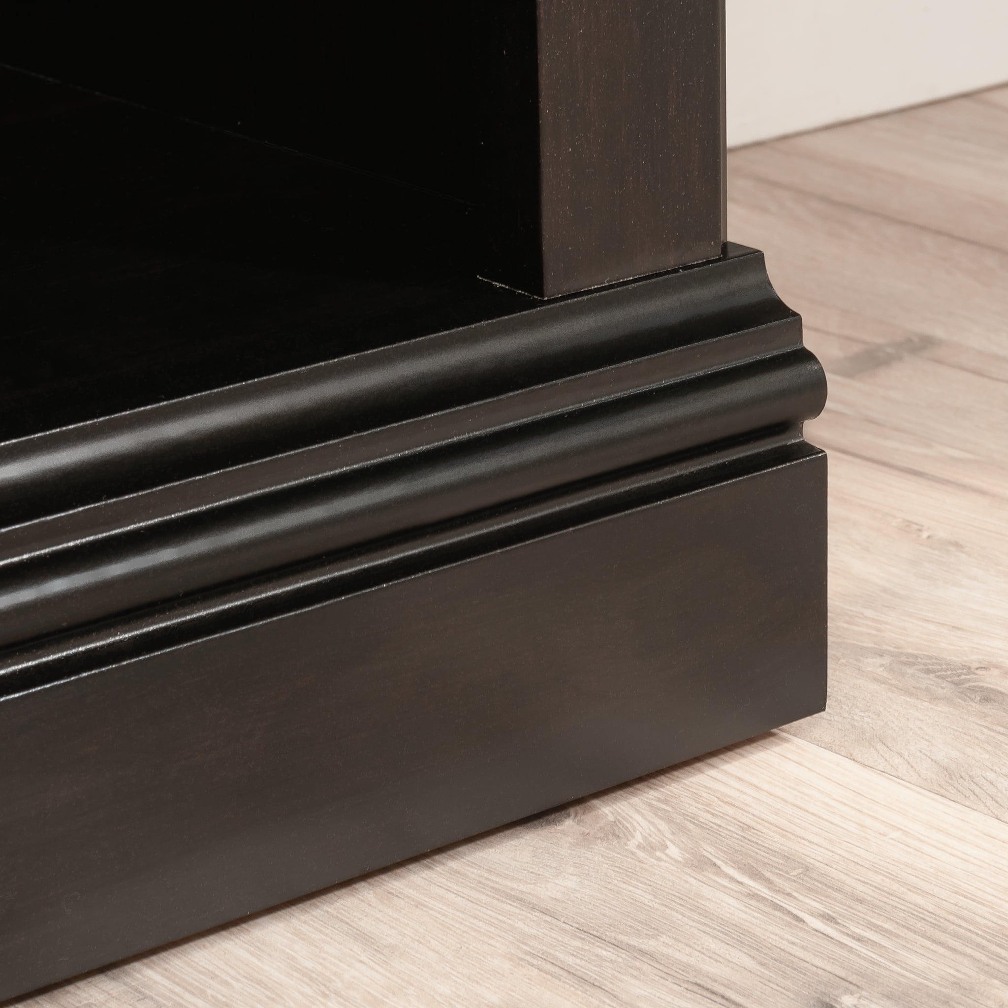 Sauder 5 shelf bookcase black deals
