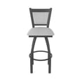 thumbnail image 5 of 870 Hadleigh 36" Swivel Bar Stool with Pewter Finish and Graph Alpine Seat and Back, 5 of 5
