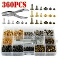 thumbnail image 4 of Leather Craft Repairs Decor Kit Leather Rivets Double Cap Rivet Tubular Metal Studs, 4 of 17