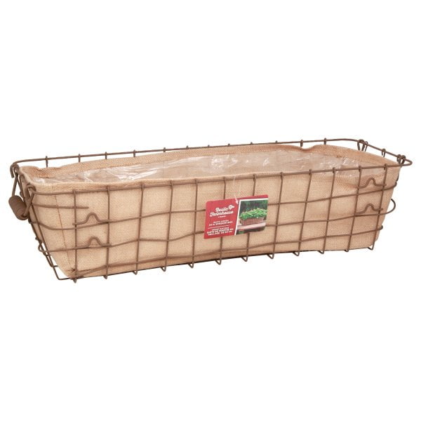 Panacea Products 24" Rustic Woven Window Box Burlap Liner