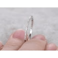 thumbnail image 4 of 0.25 Ct Classy Semi Eternity Wedding Band With Real Moissanite Diamonds With 18K White Gold Plating, Promise Ring, Anniversary Ring, 4 of 4