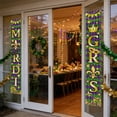 thumbnail image 6 of Mardi Gras Decorations Set Mardi Gras Porch Sign Welcome Banner Hanging Decoration for Indoor/Outdoor Front Door Home Carnival Masquerade Party Supplies Decor, 6 of 6