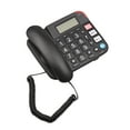 thumbnail image 3 of TSD-813 ABS Corded Landline Phone for Seniors with SOS Emergency Button, Large Buttons, 16-Digit LCD Backlit Display, Volume Control, 61 Incoming Call Memory, 16 Outgoing Number Storage - White (3*AA, 3 of 7