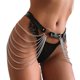 thumbnail image 1 of Cinturón De Cadena De Cintura Negro Punk Cinturón De Moda Accesorios De Joyería De Cadena De Metal Para Mujeres Y Niñas Cadena De Cintura De Cuero Con Forma Americana Europea Sweethay AP005780-00, 1 of 6