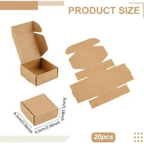 20 Pack Small Kraft Paper Boxes 2.6x2.6x1.2inch Gift Boxes for Jewelry Candy Wedding Birthday Mother's Day