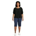 thumbnail image 2 of Just My Size Women's Plus Size Pull On 2 Pocket Stretch Capri, Sizes 0X-4X, 2 of 5