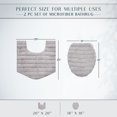 thumbnail image 3 of Home Weavers Essence Microfiber 2-Piece Bath Rug Set, 18" x 18", 20" x 20", Gray, 3 of 4