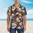 thumbnail image 4 of Bixox Men's Hawaiian Shirts Men's Vector Butterflies Print Short-Sleeve Shirt-XX-Large, 4 of 8
