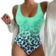 thumbnail image 1 of Gibobby Traje de Baño Sexy Bikini 2023 Traje de baño de 1 pieza para mujer Traje de baño de playa para mujer Tie Dyed 3D Impreso Verano europeo y america(Verde de menta,G), 1 of 5