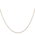 thumbnail image 3 of 10k Rose Gold .5mm Cable Rope Chain Necklace Pendant Charm, 3 of 8