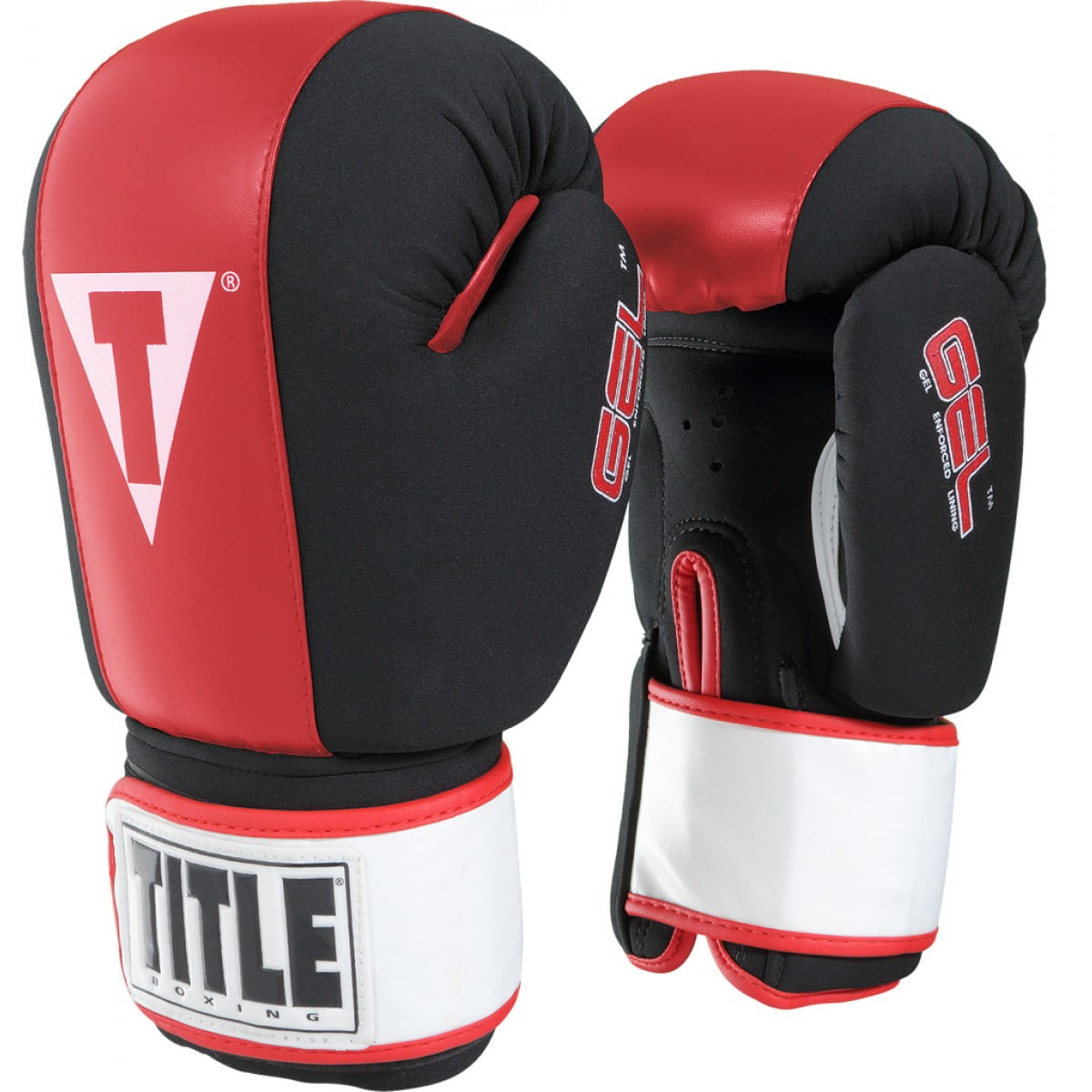 Title Boxing Gel Palm Training Pads Black//Red