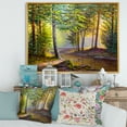 thumbnail image 2 of Designart 'Sunrise Glow Through The Awakening Fir Forest' Traditional Framed Canvas Wall Art Print, 2 of 5
