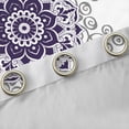 thumbnail image 4 of Feelyou Purple Damask Flower Curtains Pack of 2 (42x84 Each), Boho Curtains Blackout, 4 of 6
