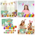 thumbnail image 2 of 12 Pack Prefilled Easter Eggs with Bunny Stress Ball Reliefing Toy 12 Color Easter Countdown Set Stretchy Bubble Bunny Kids Boy Girl Easter Surprise Eggs Party Gift, 2 of 8