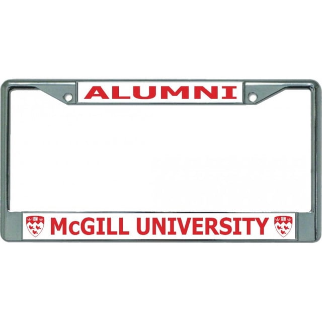 McGill University Alumni Chrome License Plate Frame