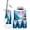 Color 3, variant on Bathroom Accessory Set 6 Piece Misty Mountain Lake Watercolor Serene Nature Scene Trash can, Toothbrush Holder, Toothbrush Cup, Soap Dispenser, Soap Dish, Toilet Brush Holder