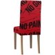 thumbnail image 4 of Funda protectora para silla ABPHQTO No Pain No Gain Grunge roja Juego de 4, 4 of 4