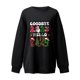 thumbnail image 4 of Gibobby Sudaderas de moda Navidad Mujer Casual Y 2 K Manga Larga Impreso Sudadera Suelta Sin Capucha Cuello Rojoondo Sudadera Blusa (Negro, S), 4 of 5