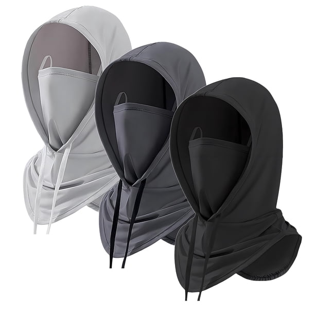Capucha con protección solar contra rayos UV para hombre y mujer, paquete de 3
