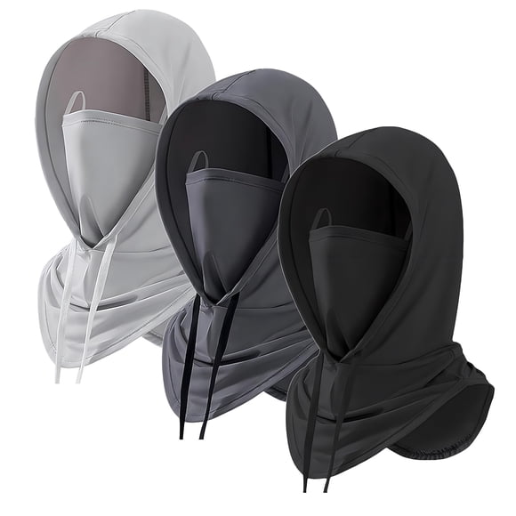 Capucha con protección solar contra rayos UV para hombre y mujer, paquete de 3