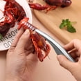 thumbnail image 4 of WIZUTIZ Stainless Steel Crayfish Shelling Tool Multi-purpose Shrimp Sheller Household Kitchen Shrimp Shelling Tool Household Items Machine Washable, 4 of 5