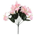 thumbnail image 1 of 45cm Stargazer Lillies 10 Head Flower Spray Bunch Lily Decor New, 1 of 5