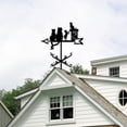 thumbnail image 4 of Retro Weathervane,Outdoor Stake,Professional Measuring Tool,Garden Yard Barn Farm Scene,Wind Direction Indicator Ornament , Cat, 4 of 9