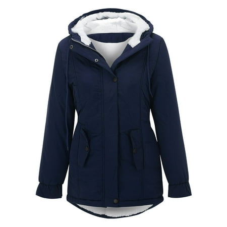 

Lined Thick Women s Trench Warm Winter Jacket Hooded Overcoat Coat Outwear Women s Coat Long Sleeve Juniors Jackets Jacket Women Embroide Fitted Cotton Jacket Jacket Junior Scrub