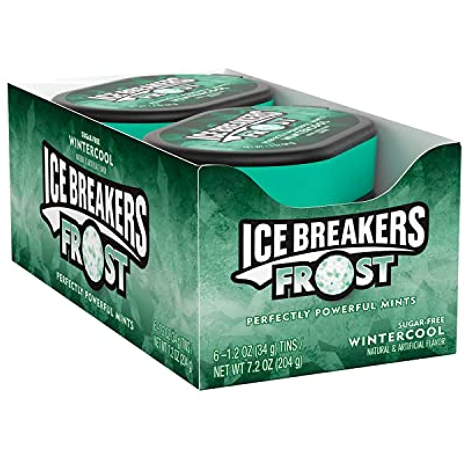 Ice Breakers Frost Wintercool Sugar Free Breath Mints, 1.2 Oz Tins (6