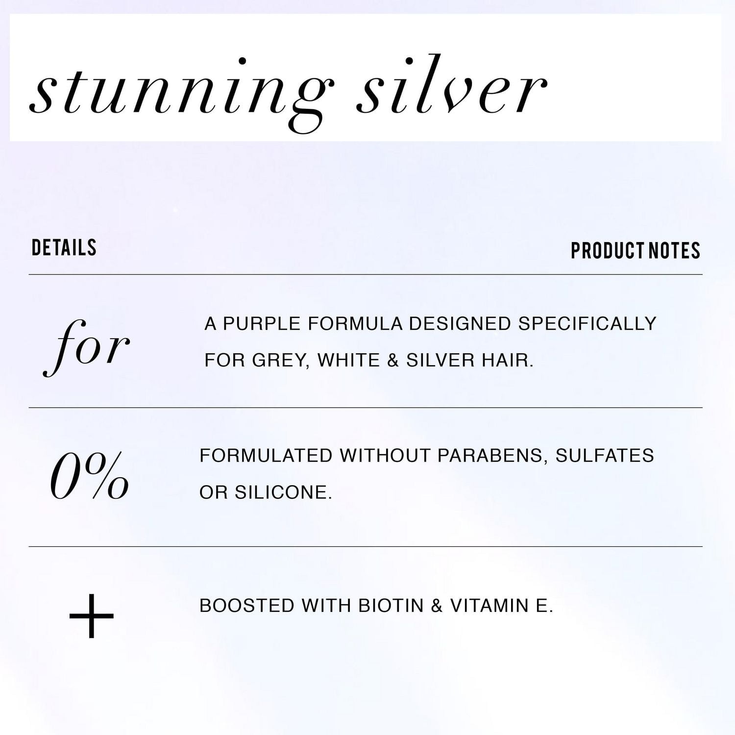 Pantene Stunning Silver Brightening Purple Shampoo for Dyed Gray and Silver Hair, Paraben Free