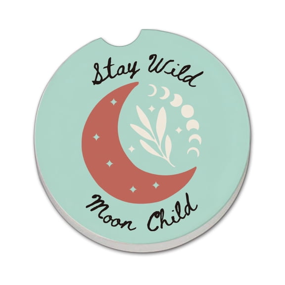 Thirstystone "Moon Child" Single Absorbent Stone Car Coaster