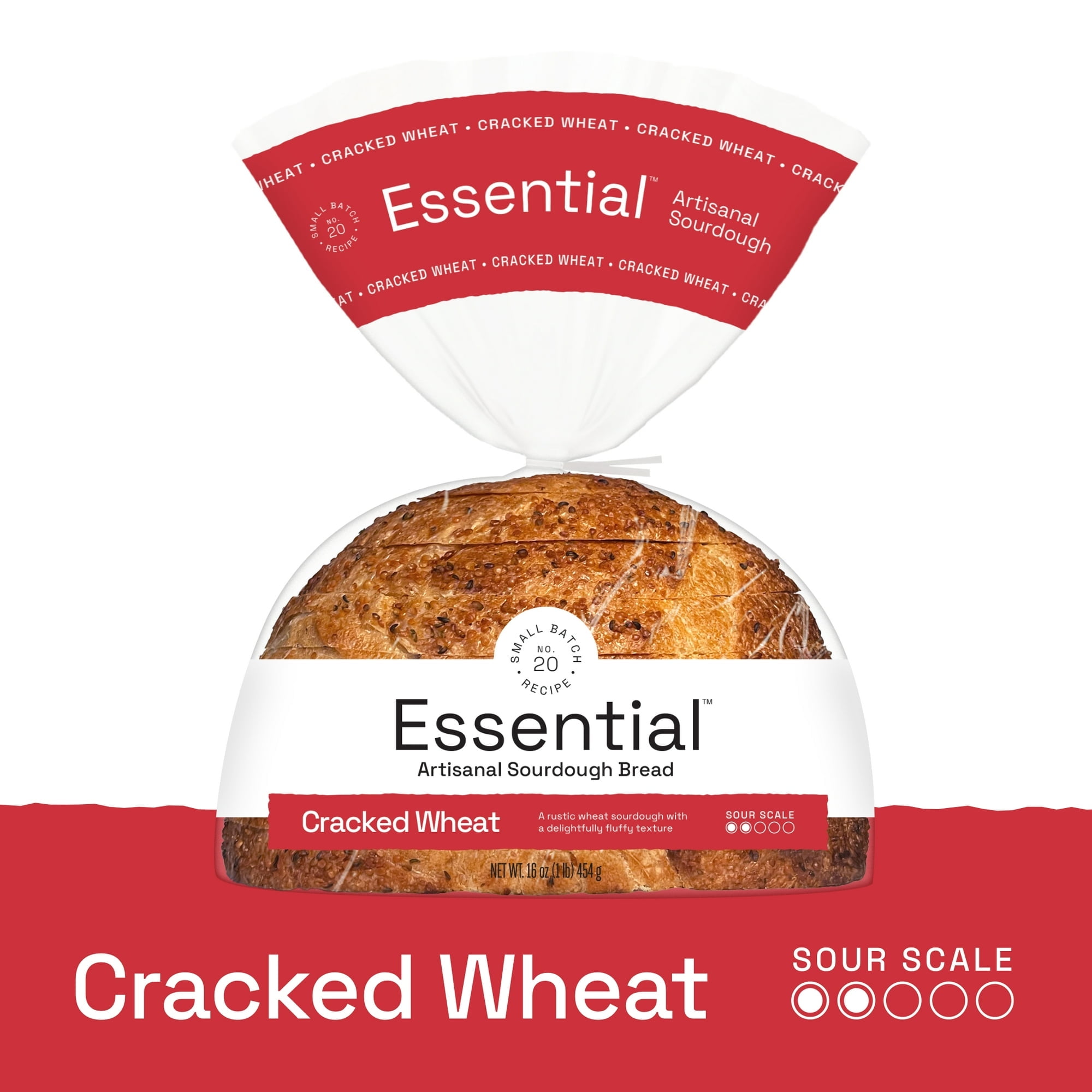 Essential Cracked Wheat Sliced Sourdough Bread, Non-GMO, 16 oz