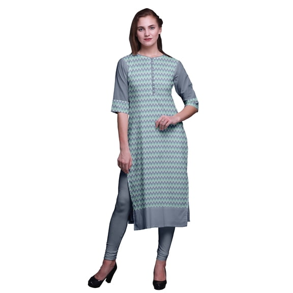 Bimba Printed Women Straight Kurti Summer Wear Ladies Ethnic Kurta Tunic