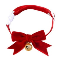 dajkiuy Christmas Cat Collar with Bow Tie and Bells, Adjustable Breakaway Cat Collars Holiday Pet Collar Christmas Bow Tie Pets Bells Xmas Accessories
