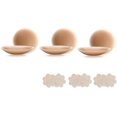thumbnail image 1 of Cakes Body Nipple Covers Waterproof Reusable Sticky Bras Invisible Bra Traceless Adhesive Bras for Dress Tops, 1 of 7