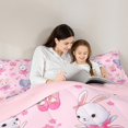 thumbnail image 5 of Feelyou Kawaii Ballet Animal Queen Comforter Set, Cute Elephant Rabbit Bear Bedding Sets, Princess Pink Bowknot Reversible Bedding Comforter Set, Microfiber Bedroom Decor, 3pcs, 5 of 8