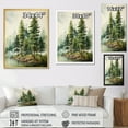 thumbnail image 4 of Designart "Green Pine Tree magic Guardians III" Floral Floater Framed Wall Art Print, 4 of 7