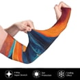 thumbnail image 2 of Bingfone Farmers Gardening Sleeves Sun Protection Arm Cooling Sleeves for Women Men with Thumb Hole - Abstract Fabric Color Waves, 2 of 7