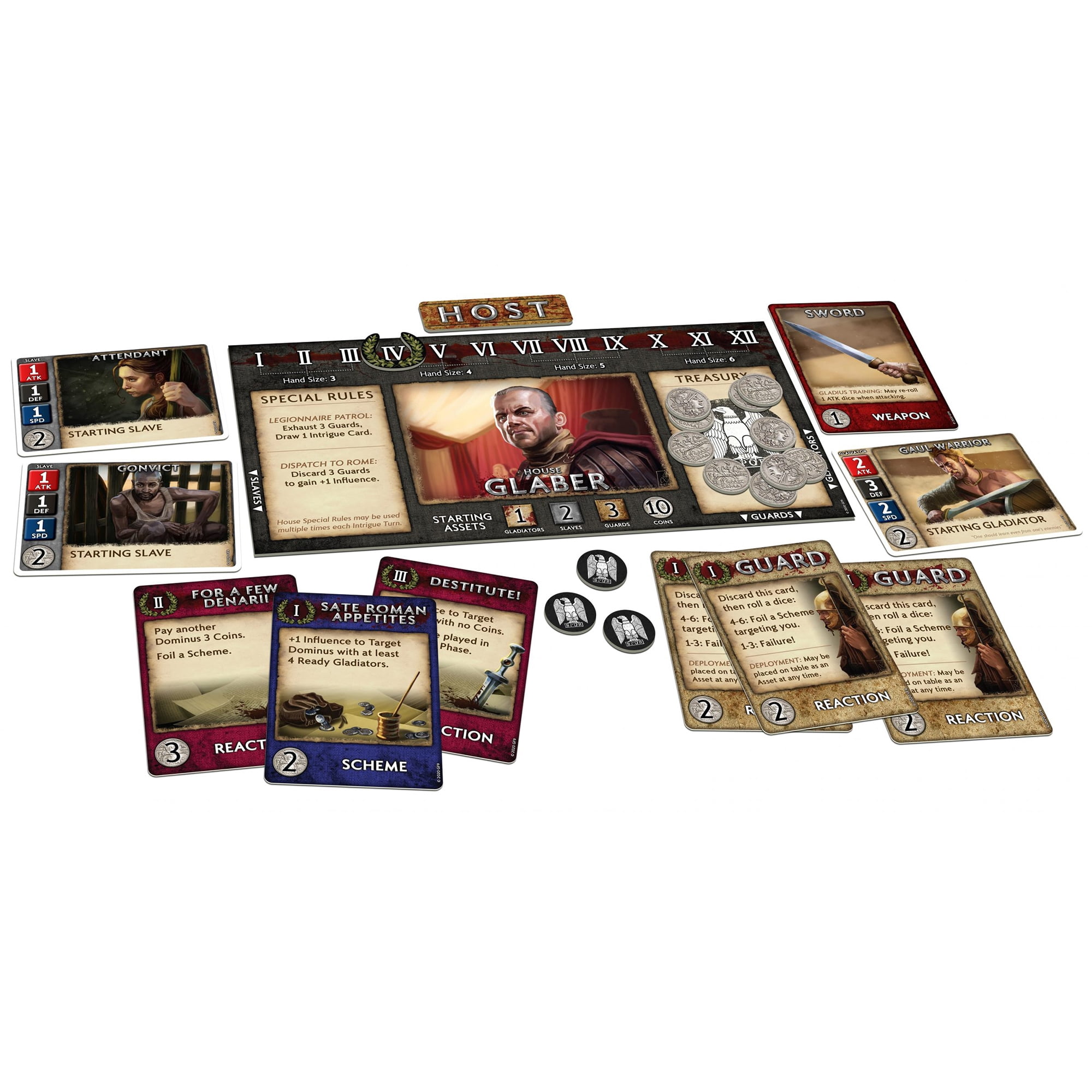Spartacus: A Game of Blood & Treachery - Gale Force Nine, Ages 14+, 3-4  Players, 120 Min - Walmart.com