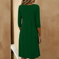 thumbnail image 4 of Fewfanho Casual Dresses for Women Spring Dress 3/4 Sleeve Casual Dresses with Pockets A Line Summer Beach Sundress, 4 of 5