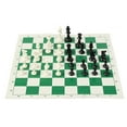 thumbnail image 5 of Visland Portable Chess Pieces Set, 32 Single Weighted Tournament Chess Pieces, Green Travel Chess Mat Travel Game, 5 of 5
