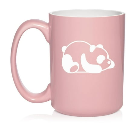 

Lazy Panda Ceramic Coffee Mug Tea Cup Gift for Her Him Friend Coworker Wife Husband (15oz Light Pink)
