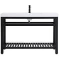 thumbnail image 4 of Elegant Lighting VF14048BK Raya 48" Specialty Cast Iron Console Bathroom Sink - Black, 4 of 14