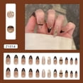 thumbnail image 2 of JZROCKER Almond Press on Nails French Styles False Nails Glossy Acrylic Nails Stick on Nails Manicure Nails Accesories for Women, 2 of 7