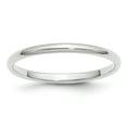 thumbnail image 1 of Bracelet Demi-Rond en Or Blanc 14K 2mm, 1 of 5