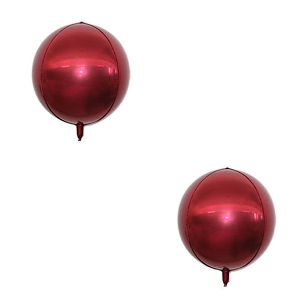 Inteprter Globos redondos Regalos para niños Globo de casa Arreglo de ambiente de 22 pulgadas Accesorios de fotos encantadores para accesorios Granate 2piezas