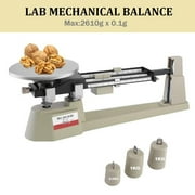 Triple Beam Balance Scale for Home Kitchen Lab School with Tare and Weight Set, 2610g Capacity, with Stainless Steel Plate&Carry Case