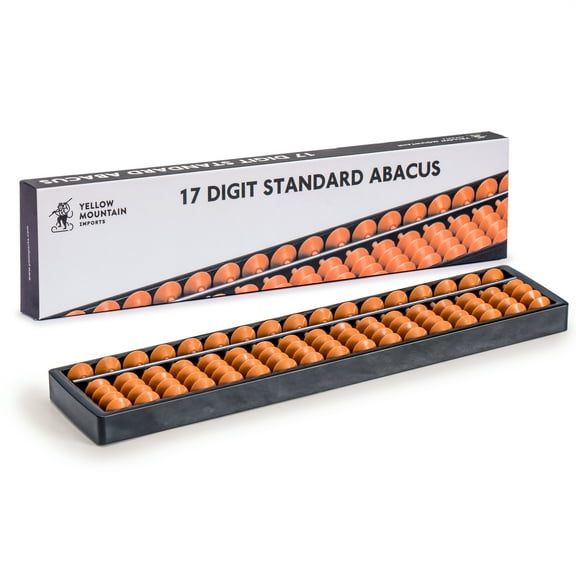 Digit Standard Abacus - 10.5 Inches - Professional 17 Column Soroban Calculator (Functional and Educational Learning Tool)