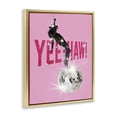 thumbnail image 4 of Stupell Industries Yeehaw Disco Cowgirl Text & Numbers Painting Gold Floater Framed Canvas Art Print Wall Art, 17 x 21, 4 of 10